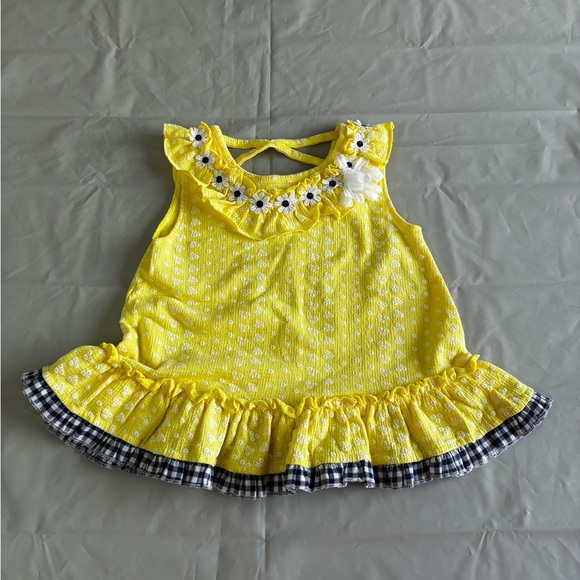 Little Lass Girls Sunflower 2 Piece Set Outfit Yellow Size 6 - Picture 3 of 10